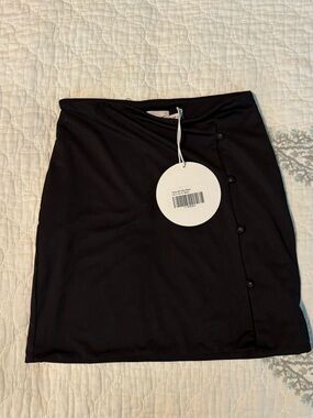 Princess Polly Women's Black Button-Detail Skirt